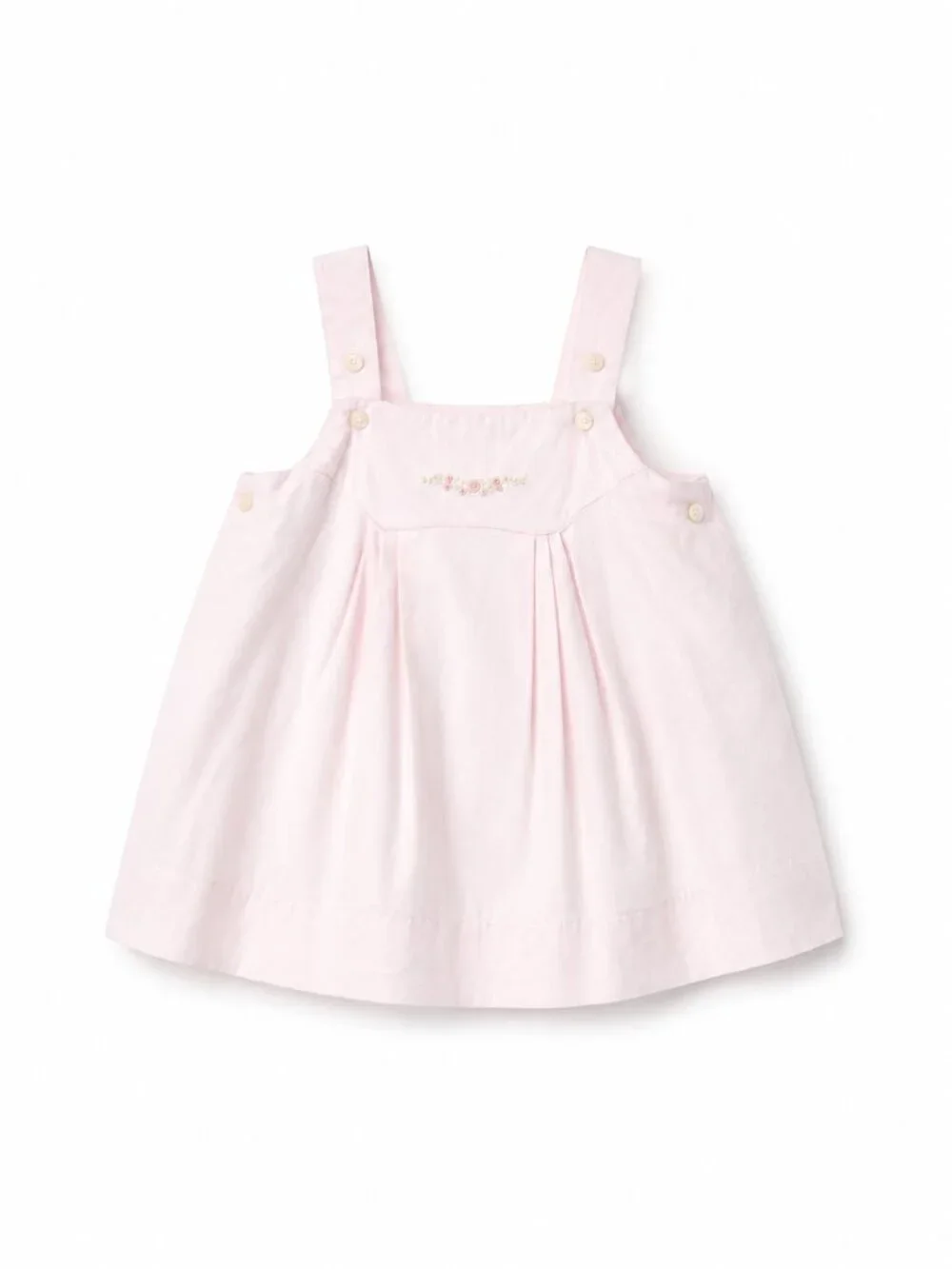 Ralph Lauren Baby Girls Pink Cotton Embroidered Jumper Dress 6M